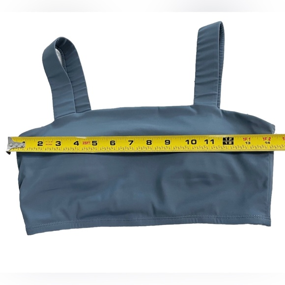 Mono B Pleated Front Jogger Square Neck Sports Bra Set Women’s M Dusty Blue EUC - Picture 4 of 9